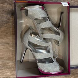Silver Heels - size 7.5 women’s