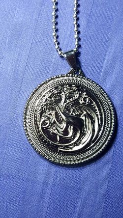 Dragon carved Necklace pendant ss