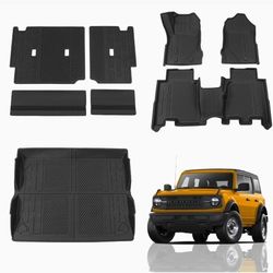 Ford Bronco 2021-26 Floor Mats,  Trunk And Rear Backrest  Mats
