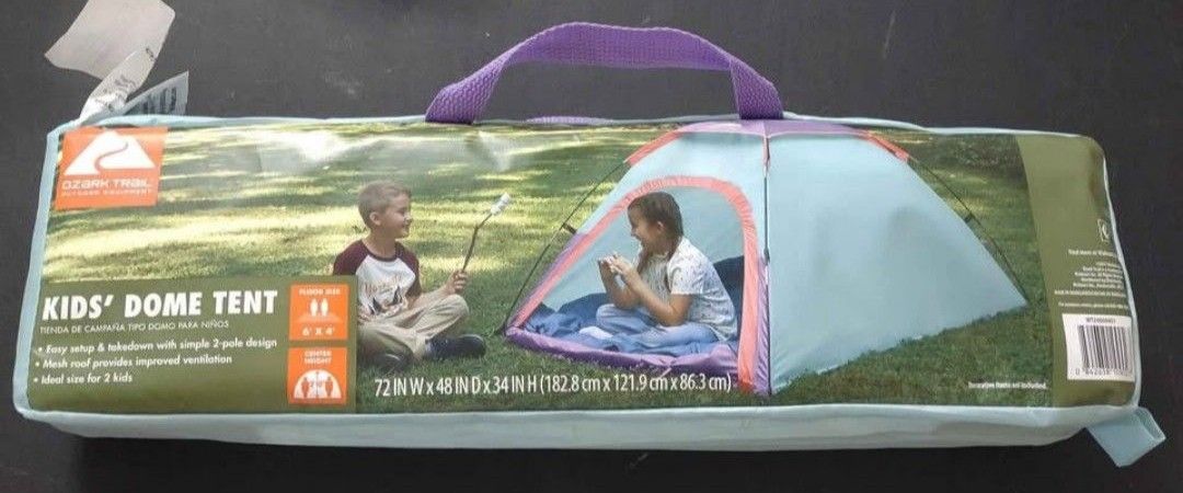 Ozark Trail, Kid's Dome Tent, 6' x 4' x 34”, 6 lbs. Ideal for 2 Kids