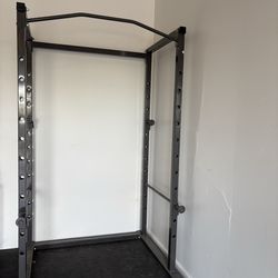 Heavy duty Squat rack. Gym exercise equipment powerlifting