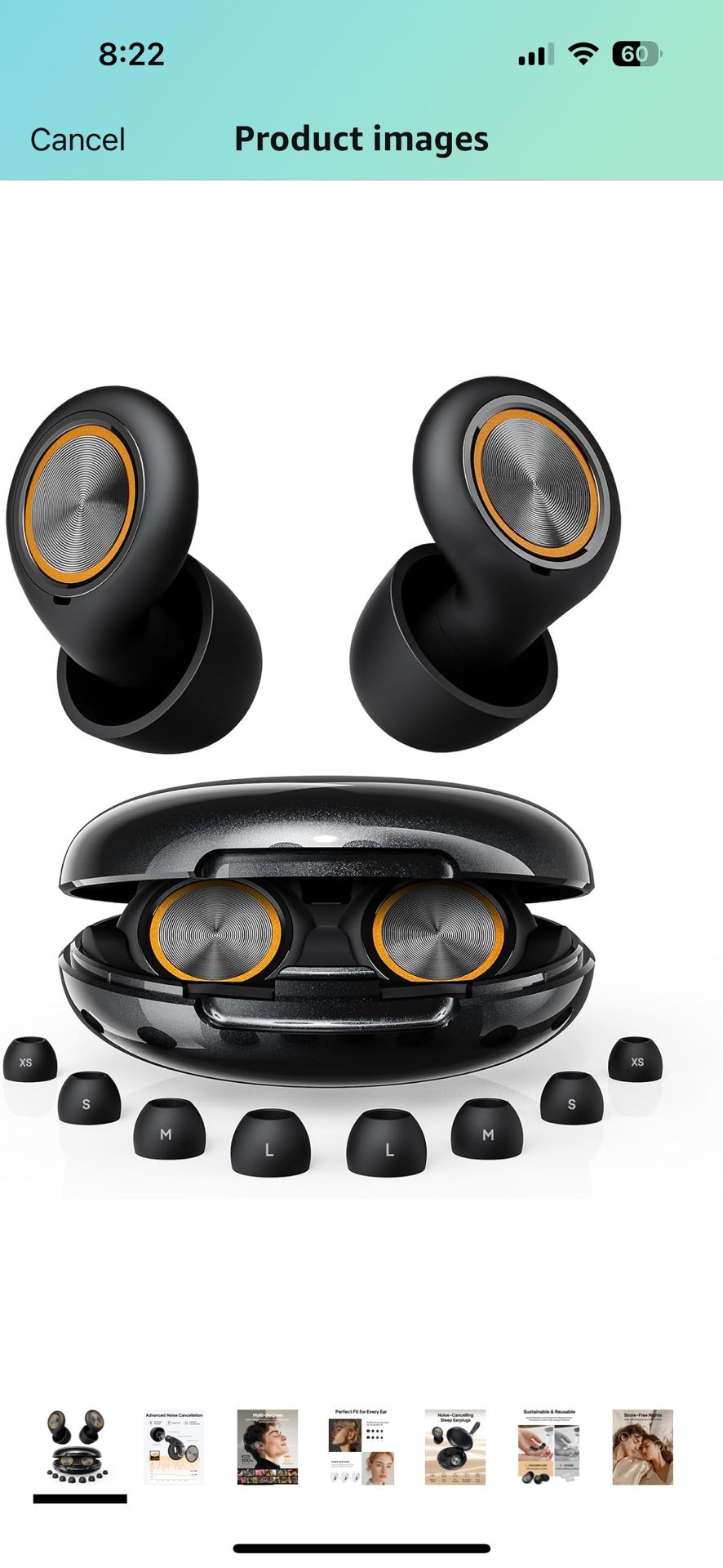 Ear Plugs for Sleeping Noise Cancelling, Reusable Silicone Ear Plugs for Sleeping with 8 Eartips and Case, 45dB Noise Reduction, High-Fidelity Hearing