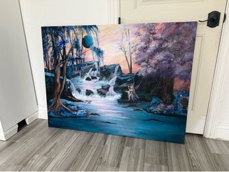Real Acrylic Painting Fairy Whimsical