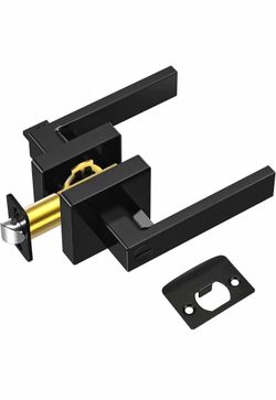 TICONN Matte Black Door Handle Heavy Duty, Reversible Square Door Lever  (Privacy, 1 Pack)