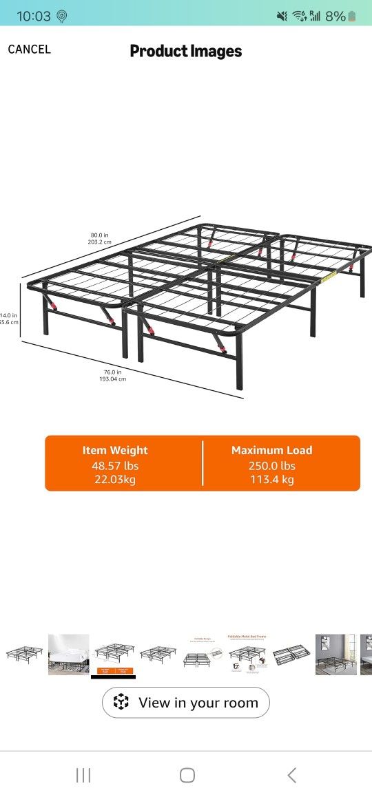 King Bed Frame & Mattress Set β Move Out Sale