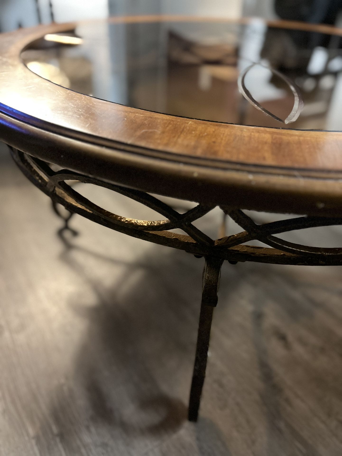 Round Glass Top Coffee Table