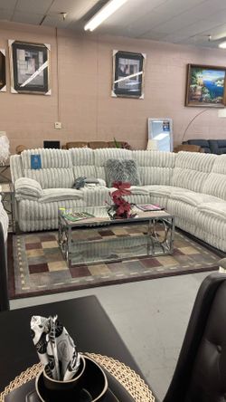 CORDUROY POWER MOTION RECLINER SECTIONAL 🤩