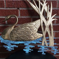 Solid brass Wall decoration. The brass ornament is 19” long by 18” tall