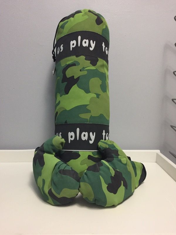 Kids punching bag and gloves