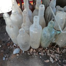Antique Vintage Glass Bottles MAKE OFFER 