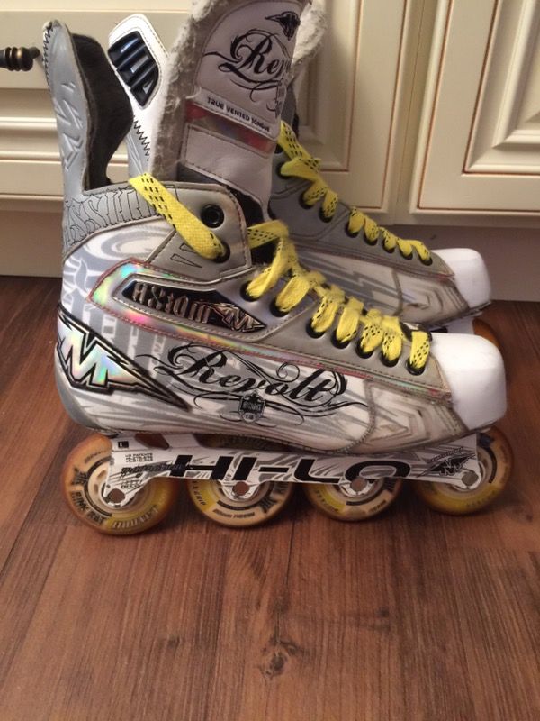 Mission T10 revolt inline roller hockey skates excellent condition size 10