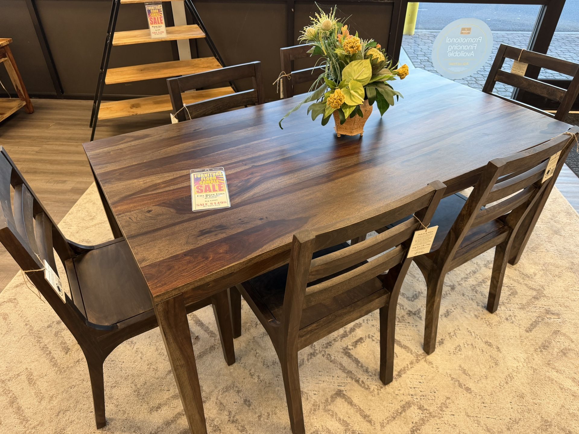 Real Solid Wood Table And Chair Sets (new)