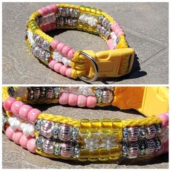 Custom Handmade Beaded Bling Dog Collar