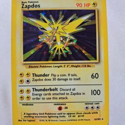 Pokemon Zapdos Base Set 