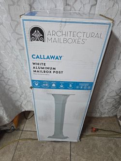 Architectural White Aluminum Mailbox Post Brand New (Price Is Firm)
