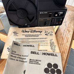 Bell And Howell Vintage Dual Projector And Film Editor
