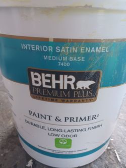 5 gallons Interior Satin gray paint
