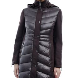 BCBGENERATION Women's Mixed-Media s Raincoat 