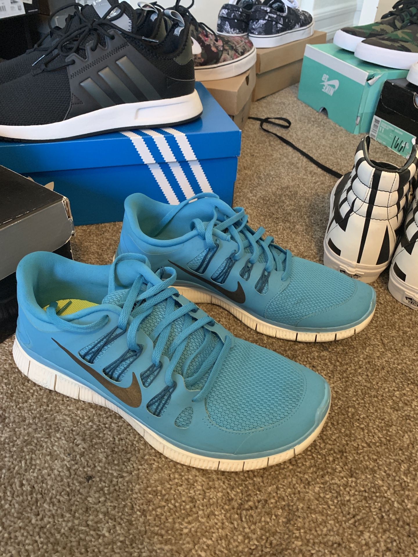 DEADSTOCK Blue Nike Free Run 5.0 Running Shoes Size 11 Men Women's shoes