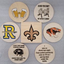 4" x 4" x 1/8" Coasters, with "Nearly Anything" You Want To State or See