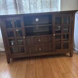  Acadian brown solid wood TV Media Stand.