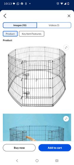 Foldable Metal Pet Playpen with Door