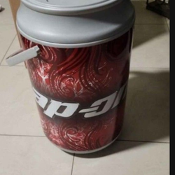 SNAP-ON TOOLS COOLER LARGE ROUND Hard Plastic Cooler 12" R x 21" T  W-HANDLE