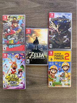 Nintendo Switch Games Bundle – Zelda, Mario Odyssey, Mario Maker