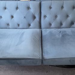 Blue Velvet Futon
