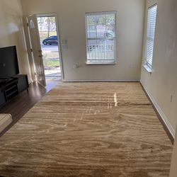 Large Rug- animal print/ wood look