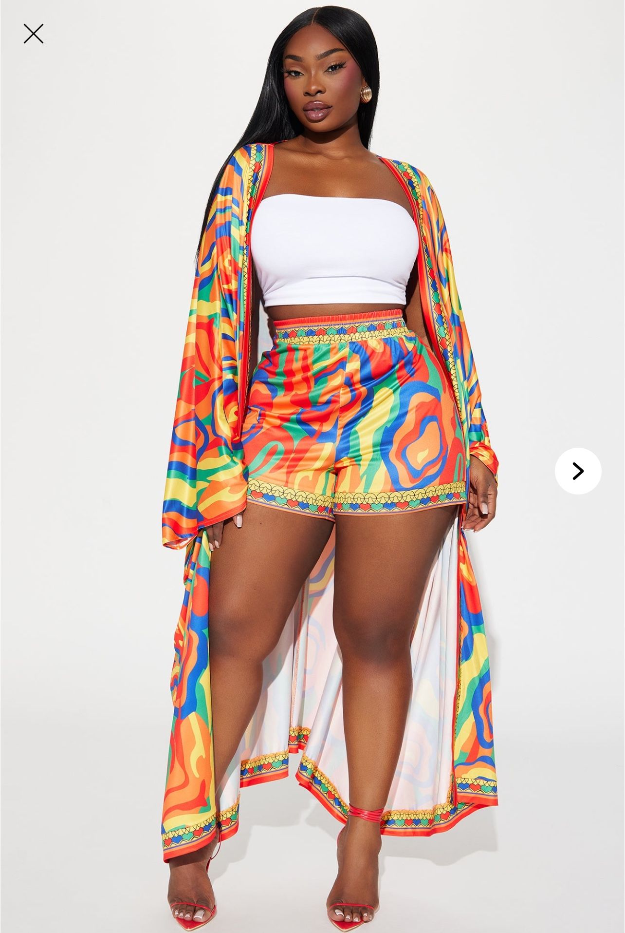 Kimono Set Orange Combo
