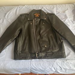 Bikers Black Leather Jacket: Brand New