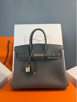Hermès Birkin 25 in Gris Etain with Gold Hardware