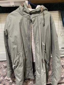 mens green parka