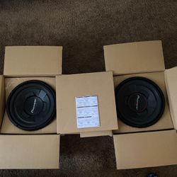 Two 12 Inch Pioneer Subwoofers
