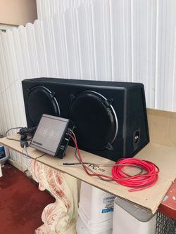 Speakers With Amplifier 12 Inch Speakers With Cables 