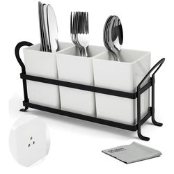 Utensil Caddy with Drain Holes