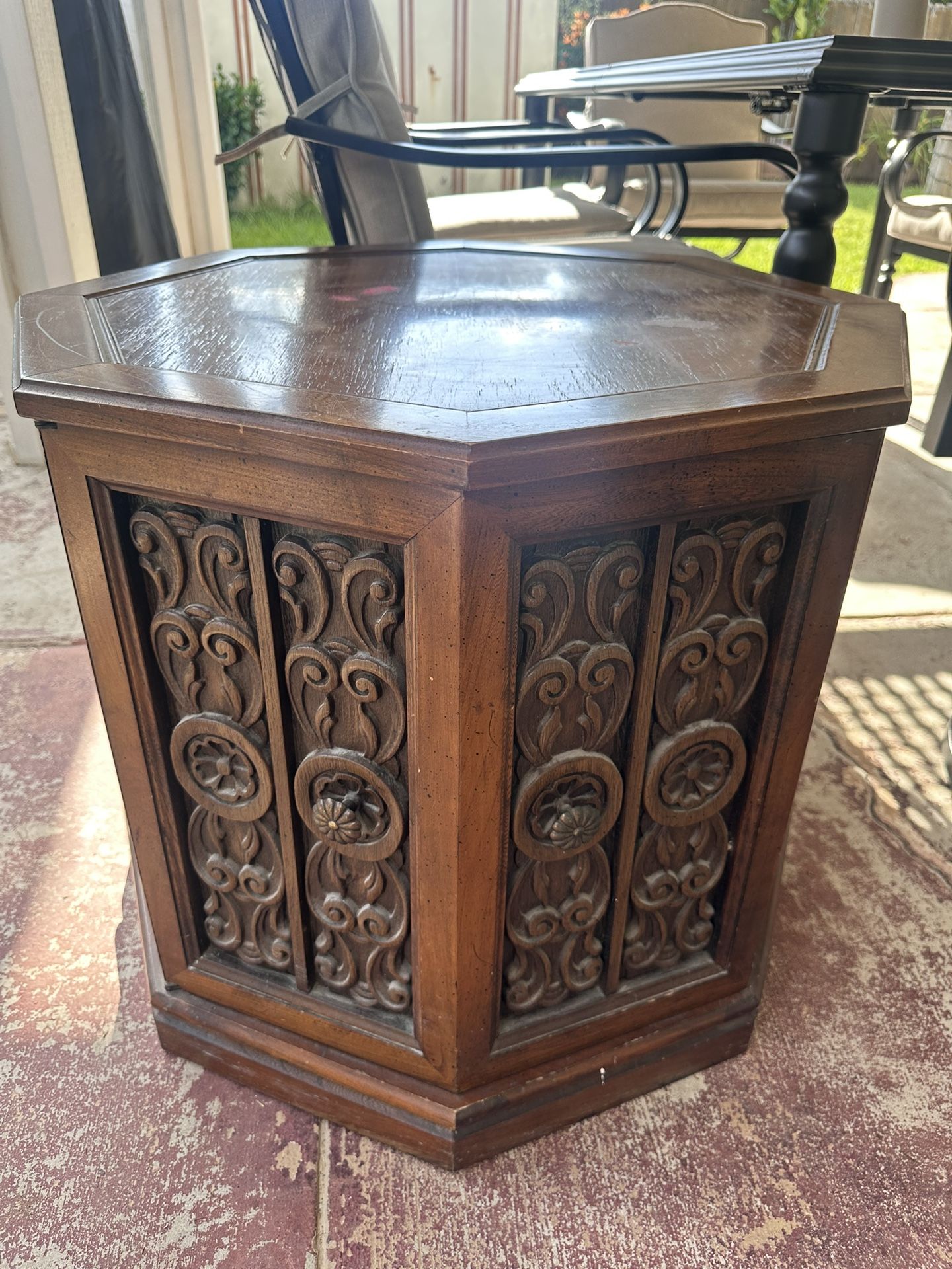 Antique Side Table 21 High By 24 Width