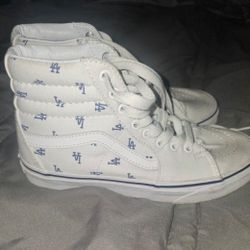 Womens Mens Boys Vans Off The Wall Baseball Los Angeles Dodgers Shoes Size Men 5.5  Womens Size 7 Zapatos De Mujer O Hombre  5 1/2 Mujer 7