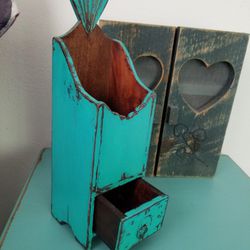 Vintage Wine / Candle Holder Cabinet 