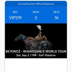 Beyonce RENAISSANCE WORLD TOUR