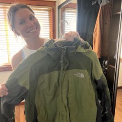 The North Face 3-in-1 Ski Jacket + Down Puffer Liner – Green – Men’s Medium