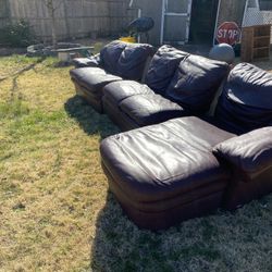 3 Piece Natuzzi Leather Sectional