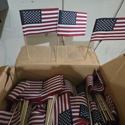 Box of USA Flags