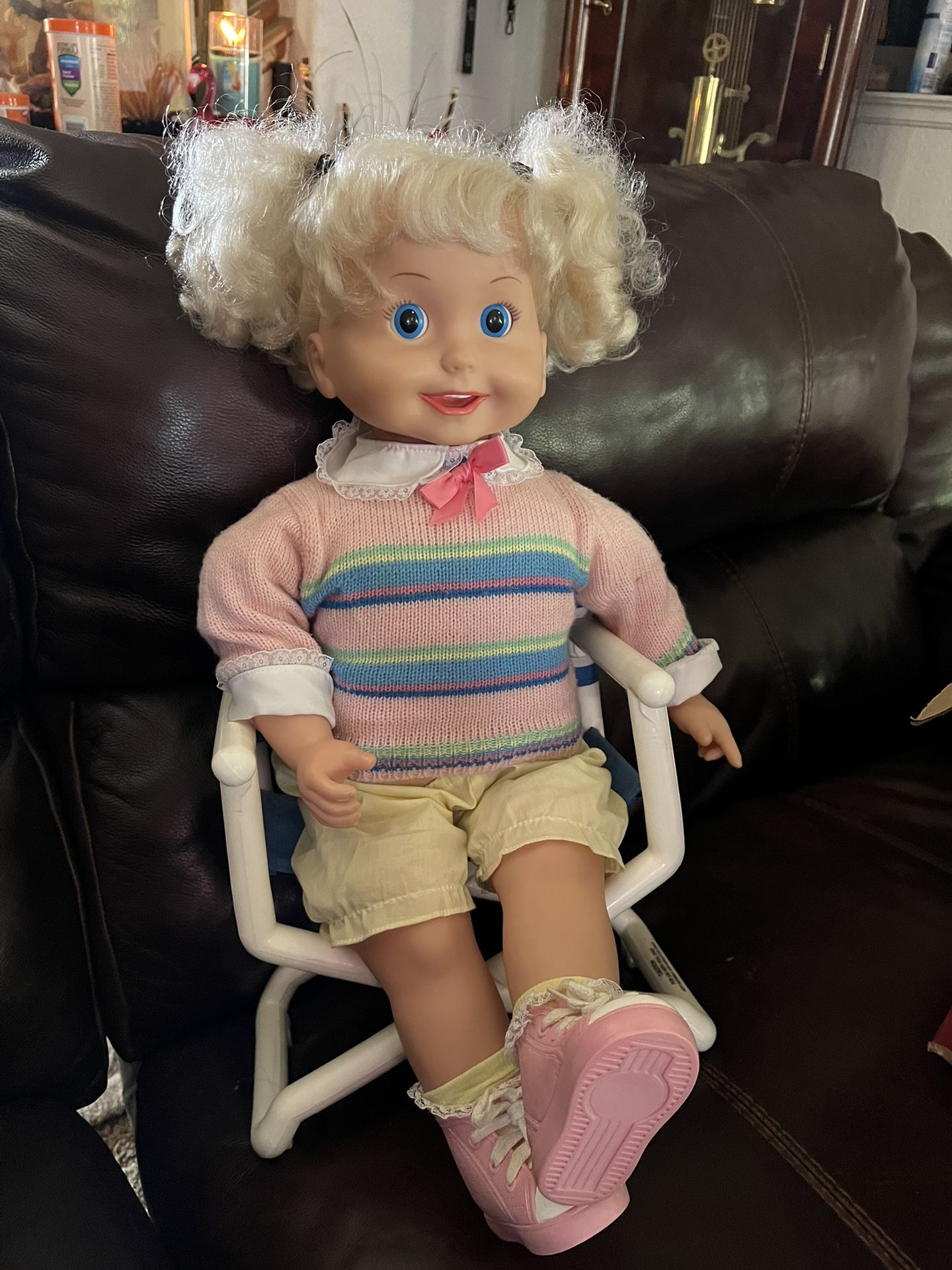Vintage Talking Cricket Doll W/accessories