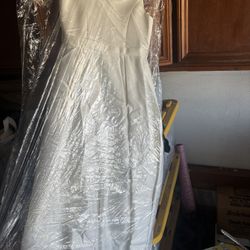 Satin Off The Shoulder Flower Girl Dress