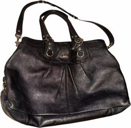 Coach Ashley Steel Leather Carryall Satchel