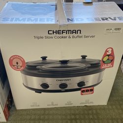 Chefman Triple Slow Cooker & Buffet Server