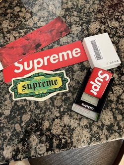 Supreme Zippo With Sticker Pack