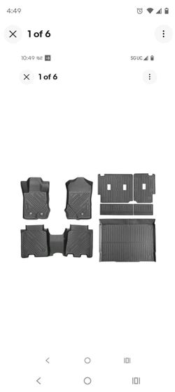 All-Weather Floor Mats for Ford Bronco 4-Door 2021-2025 Custom Fit TPE Floor ...